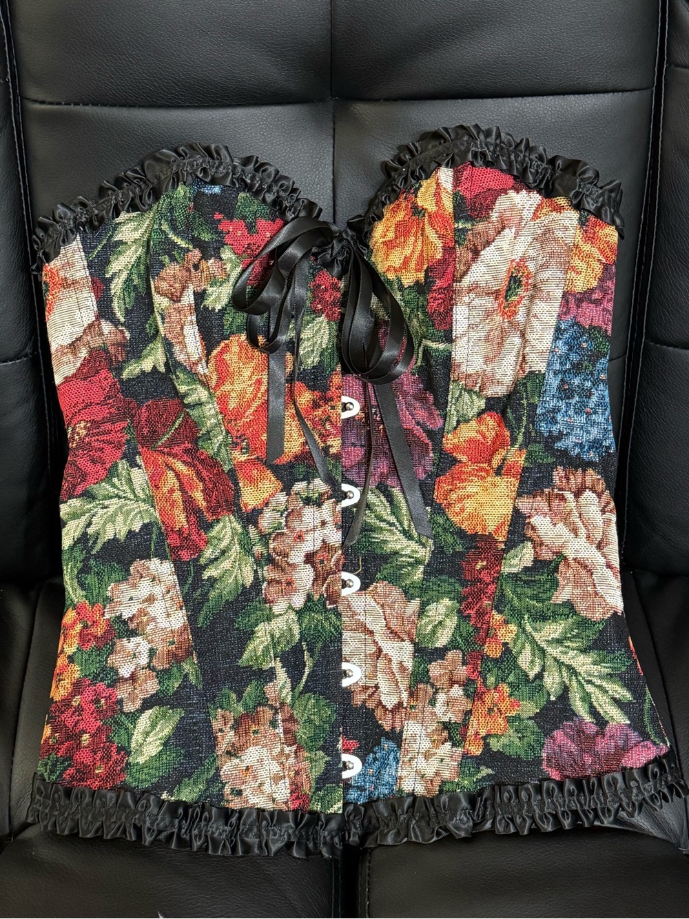 SHEIN Goth Floral Corset Size Small
